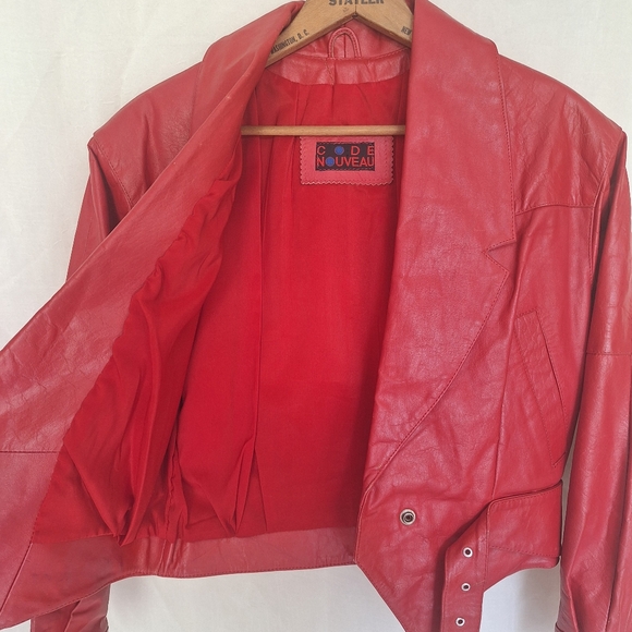 Code Nouveau Vintage Leather Jacket Size S - Picture 3 of 13